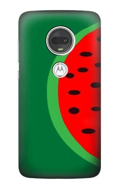 W2383 Watermelon Funda Carcasa Case y Caso Del Tirón Funda para Motorola Moto G7, Moto G7 Plus