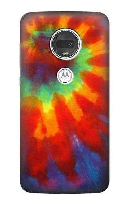 W2985 Colorful Tie Dye Texture Funda Carcasa Case y Caso Del Tirón Funda para Motorola Moto G7, Moto G7 Plus