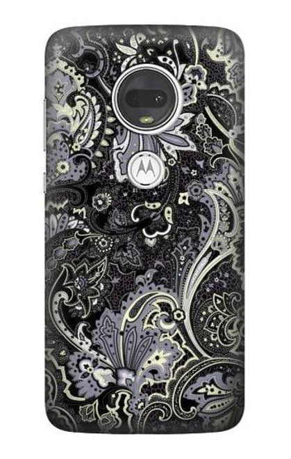 W3251 Batik Flower Pattern Funda Carcasa Case y Caso Del Tirón Funda para Motorola Moto G7, Moto G7 Plus