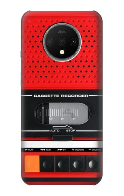 W3204 Red Cassette Recorder Graphic Funda Carcasa Case y Caso Del Tirón Funda para OnePlus 7T