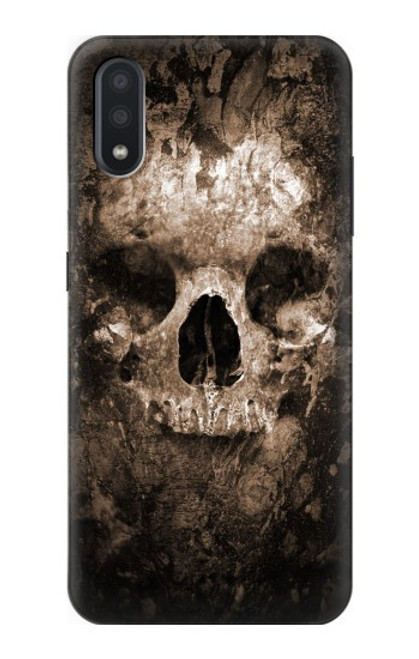 W0552 Skull Funda Carcasa Case y Caso Del Tirón Funda para Samsung Galaxy A01