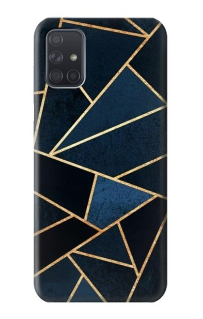 W3479 Navy Blue Graphic Art Funda Carcasa Case y Caso Del Tirón Funda para Samsung Galaxy A71