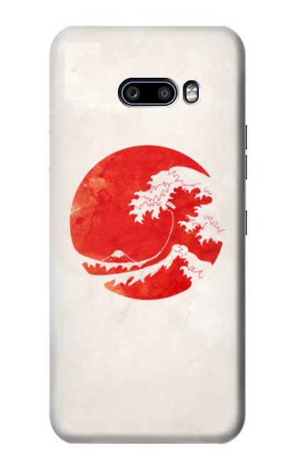 W3237 Waves Japan Flag Funda Carcasa Case y Caso Del Tirón Funda para LG G8X ThinQ