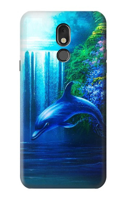 W0385 Dolphin Funda Carcasa Case y Caso Del Tirón Funda para LG Stylo 5