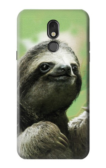 W2708 Smiling Sloth Funda Carcasa Case y Caso Del Tirón Funda para LG Stylo 5