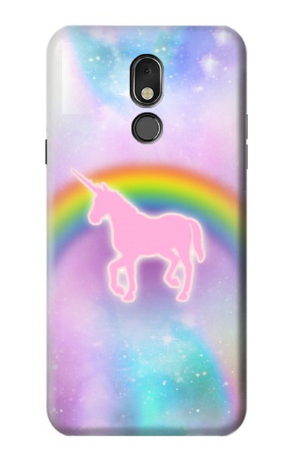 W3070 Rainbow Unicorn Pastel Sky Funda Carcasa Case y Caso Del Tirón Funda para LG Stylo 5