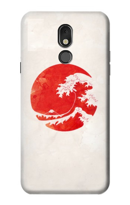 W3237 Waves Japan Flag Funda Carcasa Case y Caso Del Tirón Funda para LG Stylo 5