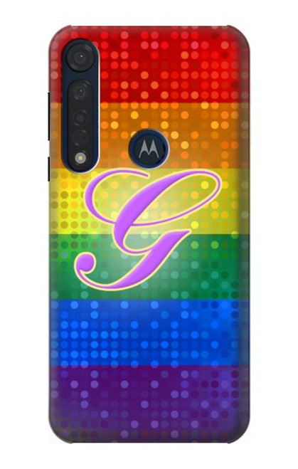 W2899 Rainbow LGBT Gay Pride Flag Funda Carcasa Case y Caso Del Tirón Funda para Motorola Moto G8 Plus