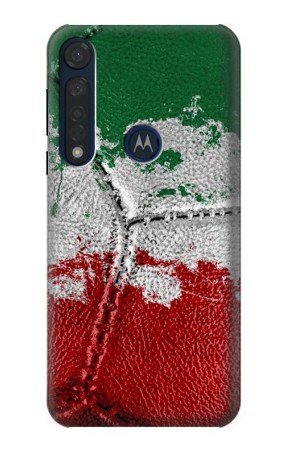 W3318 Italy Flag Vintage Football Graphic Funda Carcasa Case y Caso Del Tirón Funda para Motorola Moto G8 Plus