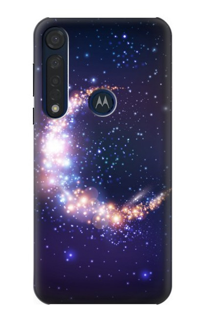 W3324 Crescent Moon Galaxy Funda Carcasa Case y Caso Del Tirón Funda para Motorola Moto G8 Plus