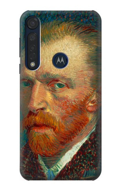 W3335 Vincent Van Gogh Self Portrait Funda Carcasa Case y Caso Del Tirón Funda para Motorola Moto G8 Plus