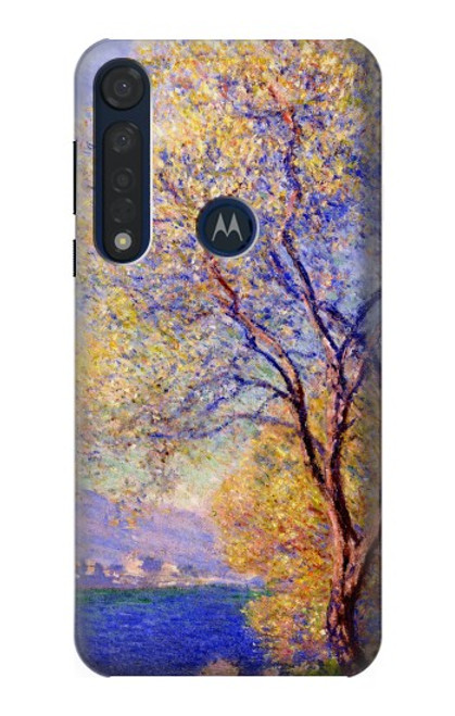 W3339 Claude Monet Antibes Seen from the Salis Gardens Funda Carcasa Case y Caso Del Tirón Funda para Motorola Moto G8 Plus