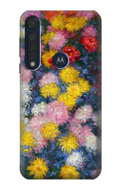 W3342 Claude Monet Chrysanthemums Funda Carcasa Case y Caso Del Tirón Funda para Motorola Moto G8 Plus