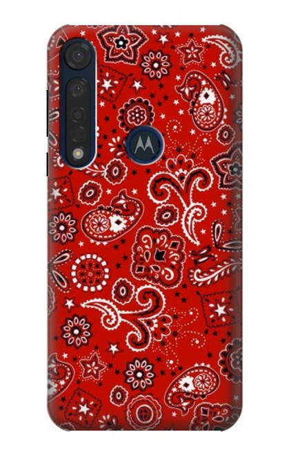 W3354 Red Classic Bandana Funda Carcasa Case y Caso Del Tirón Funda para Motorola Moto G8 Plus