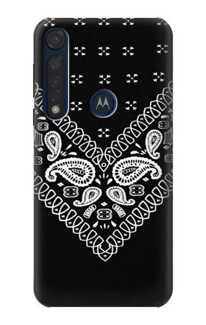 W3363 Bandana Black Pattern Funda Carcasa Case y Caso Del Tirón Funda para Motorola Moto G8 Plus