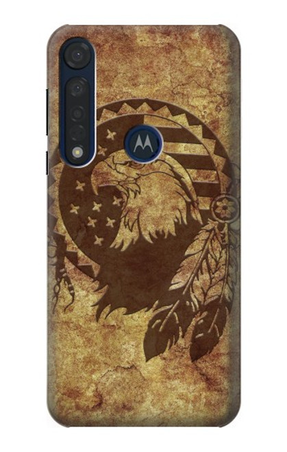 W3378 Native American Funda Carcasa Case y Caso Del Tirón Funda para Motorola Moto G8 Plus