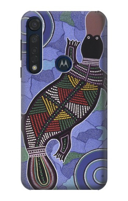 W3387 Platypus Australian Aboriginal Art Funda Carcasa Case y Caso Del Tirón Funda para Motorola Moto G8 Plus