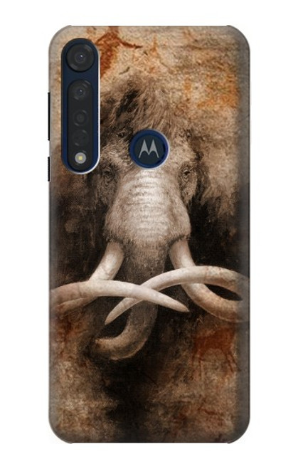 W3427 Mammoth Ancient Cave Art Funda Carcasa Case y Caso Del Tirón Funda para Motorola Moto G8 Plus