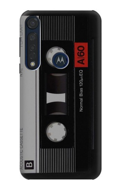 W3516 Vintage Cassette Tape Funda Carcasa Case y Caso Del Tirón Funda para Motorola Moto G8 Plus
