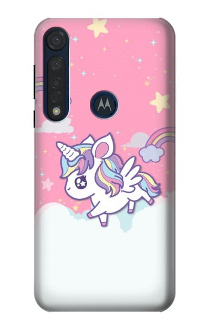 W3518 Unicorn Cartoon Funda Carcasa Case y Caso Del Tirón Funda para Motorola Moto G8 Plus