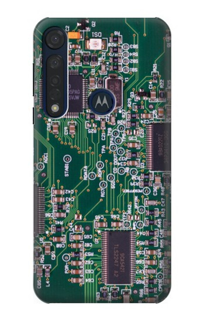 W3519 Electronics Circuit Board Graphic Funda Carcasa Case y Caso Del Tirón Funda para Motorola Moto G8 Plus