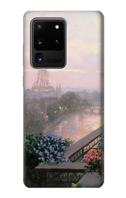 W1443 Terrace in Paris Eifel Funda Carcasa Case y Caso Del Tirón Funda para Samsung Galaxy S20 Ultra