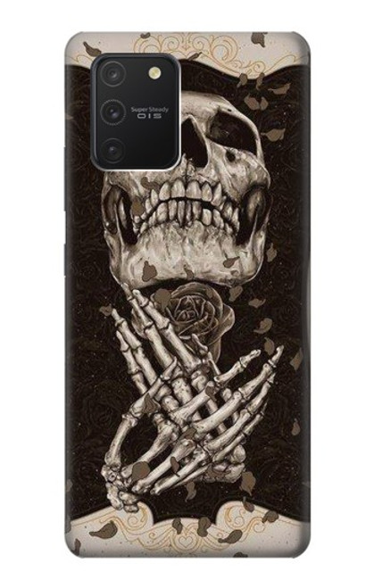 W1676 Skull Rose Funda Carcasa Case y Caso Del Tirón Funda para Samsung Galaxy S10 Lite