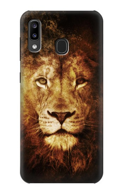 W3182 Lion Funda Carcasa Case y Caso Del Tirón Funda para Samsung Galaxy A20, Galaxy A30