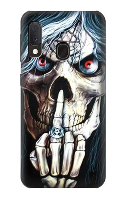 W0222 Skull Pentagram Funda Carcasa Case y Caso Del Tirón Funda para Samsung Galaxy A20e