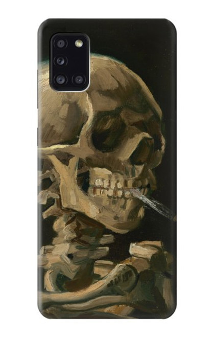 W3358 Vincent Van Gogh Skeleton Cigarette Funda Carcasa Case y Caso Del Tirón Funda para Samsung Galaxy A31