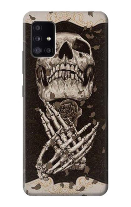 W1676 Skull Rose Funda Carcasa Case y Caso Del Tirón Funda para Samsung Galaxy A41