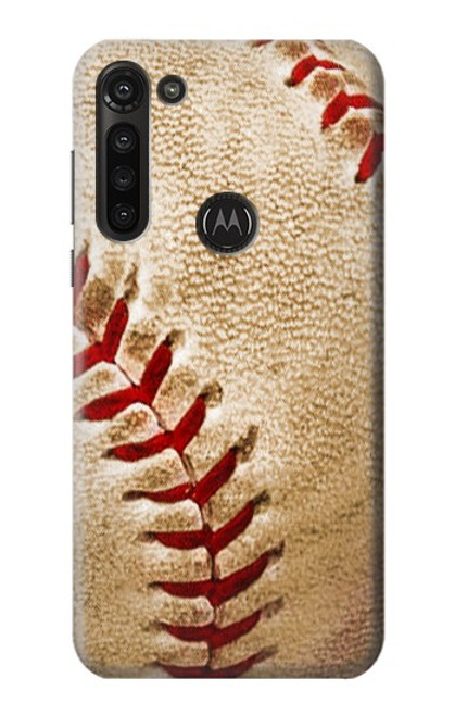 W0064 Baseball Funda Carcasa Case y Caso Del Tirón Funda para Motorola Moto G8 Power