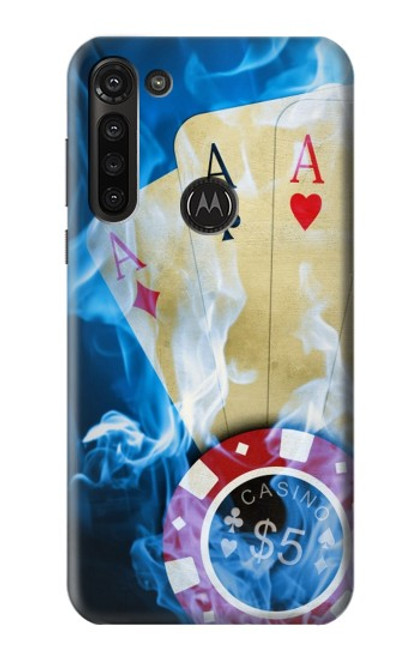 W0348 Casino Funda Carcasa Case y Caso Del Tirón Funda para Motorola Moto G8 Power