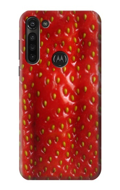 W2225 Strawberry Funda Carcasa Case y Caso Del Tirón Funda para Motorola Moto G8 Power