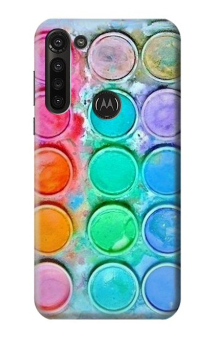 W3235 Watercolor Mixing Funda Carcasa Case y Caso Del Tirón Funda para Motorola Moto G8 Power