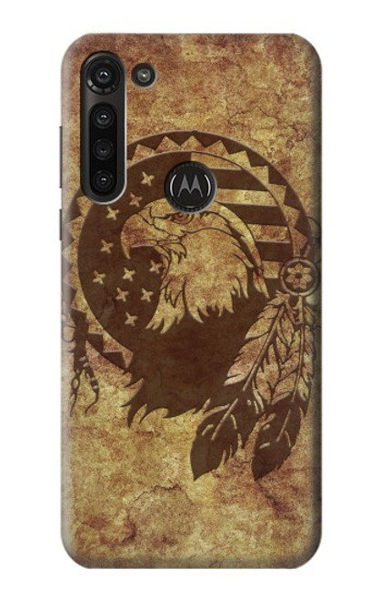 W3378 Native American Funda Carcasa Case y Caso Del Tirón Funda para Motorola Moto G8 Power