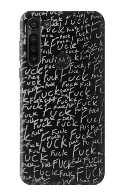 W3478 Funny Words Blackboard Funda Carcasa Case y Caso Del Tirón Funda para Motorola Moto G8 Power