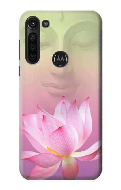 W3511 Lotus flower Buddhism Funda Carcasa Case y Caso Del Tirón Funda para Motorola Moto G8 Power