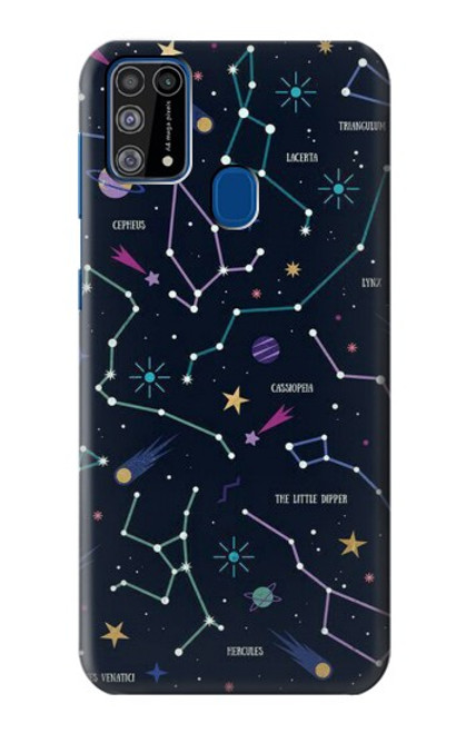 W3220 Star Map Zodiac Constellations Funda Carcasa Case y Caso Del Tirón Funda para Samsung Galaxy M31