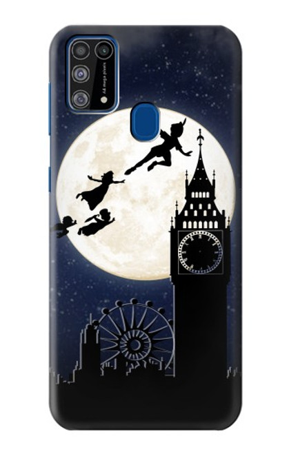 W3249 Peter Pan Fly Full Moon Night Funda Carcasa Case y Caso Del Tirón Funda para Samsung Galaxy M31