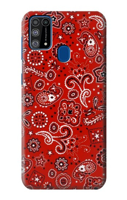W3354 Red Classic Bandana Funda Carcasa Case y Caso Del Tirón Funda para Samsung Galaxy M31