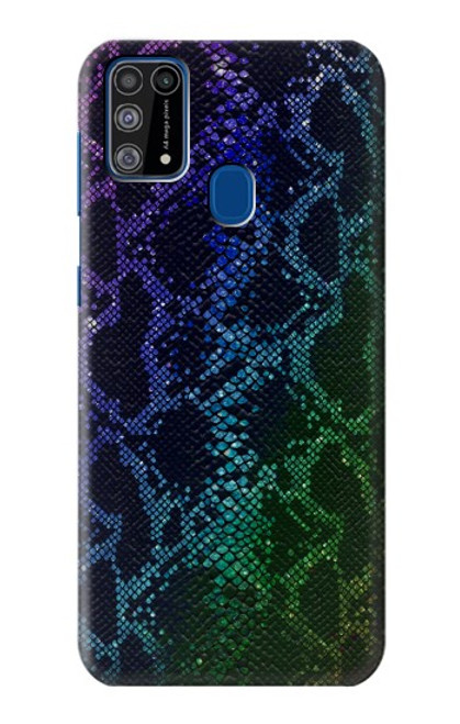 W3366 Rainbow Python Skin Graphic Print Funda Carcasa Case y Caso Del Tirón Funda para Samsung Galaxy M31