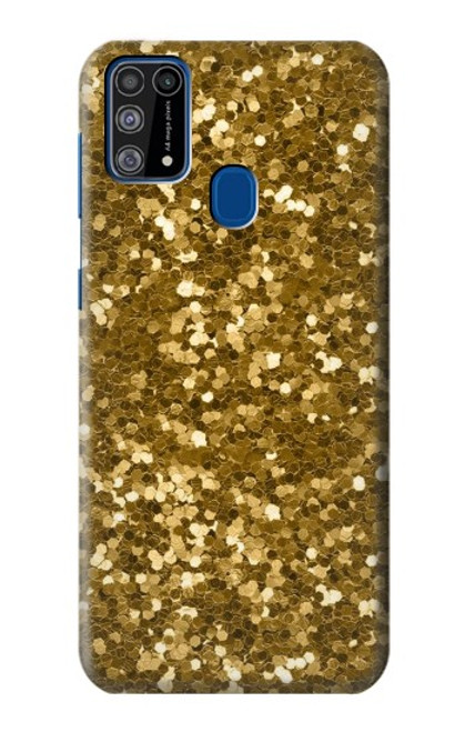 W3388 Gold Glitter Graphic Print Funda Carcasa Case y Caso Del Tirón Funda para Samsung Galaxy M31