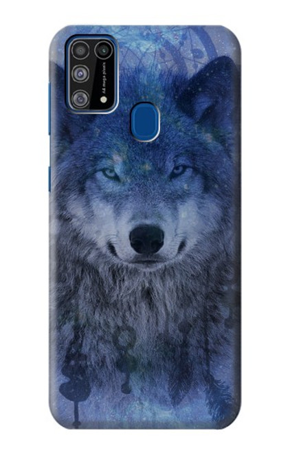 W3410 Wolf Dream Catcher Funda Carcasa Case y Caso Del Tirón Funda para Samsung Galaxy M31