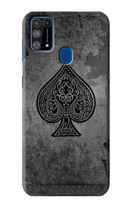 W3446 Black Ace Spade Funda Carcasa Case y Caso Del Tirón Funda para Samsung Galaxy M31