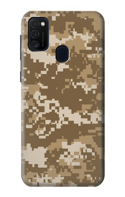 W3294 Army Desert Tan Coyote Camo Camouflage Funda Carcasa Case y Caso Del Tirón Funda para Samsung Galaxy M21