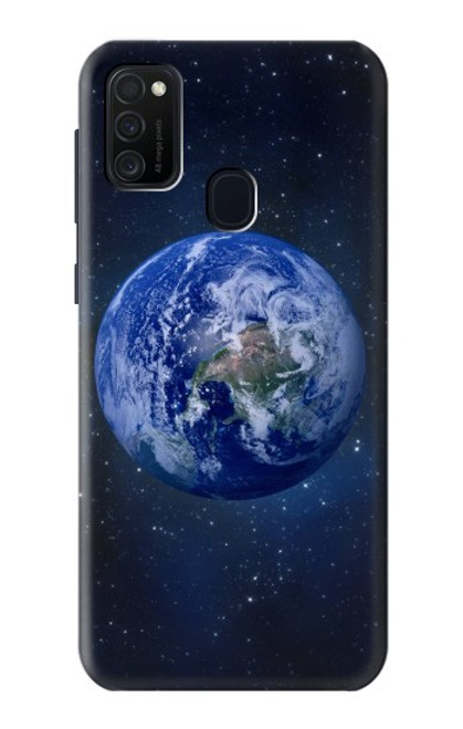 W3430 Blue Planet Funda Carcasa Case y Caso Del Tirón Funda para Samsung Galaxy M21