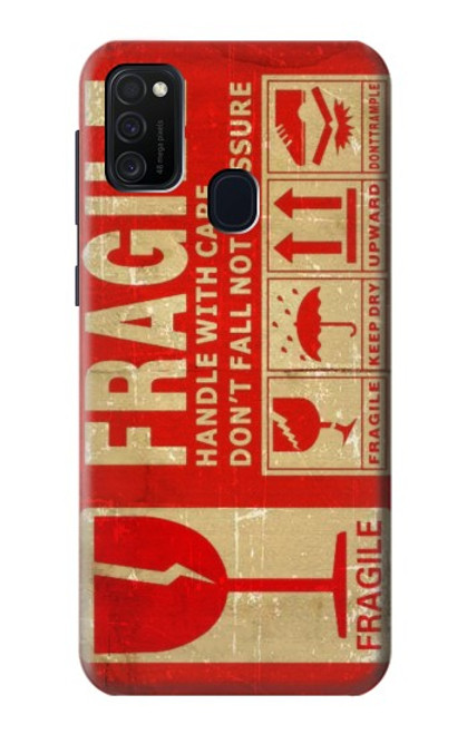 W3552 Vintage Fragile Label Art Funda Carcasa Case y Caso Del Tirón Funda para Samsung Galaxy M21