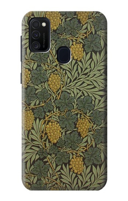 W3662 William Morris Vine Pattern Funda Carcasa Case y Caso Del Tirón Funda para Samsung Galaxy M21