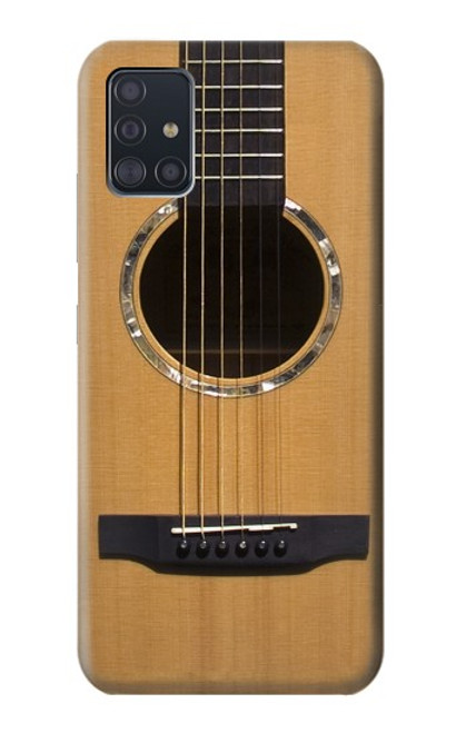 W0057 Acoustic Guitar Funda Carcasa Case y Caso Del Tirón Funda para Samsung Galaxy A51 5G [solo para A51 5G. NO para A51]